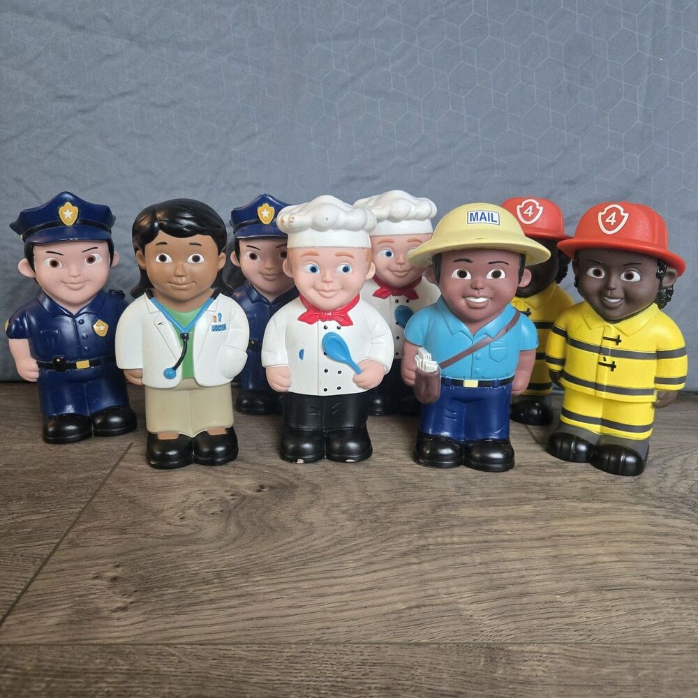 Get Ready Kids Community Helpers 5" Figures Lot Of 8 Vinyl Cre8tive Minds Play